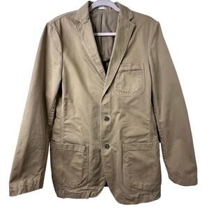 Sm J. Crew Broken In Chino Twill Khaki Jacket Men’s 3-Roll-2 Blazer Chore Luxury